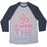 Virgin Teez  Baseball Tee Unisex Tri-Blend Baseball Tee / small / Athletic Gray / Navy OM IS WHERE THE HEART IS UNISEX TRI-BLEND BASEBALL TEE