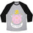 Virgin Teez  Baseball Tee Unisex Tri-Blend Baseball Tee / small / Athletic Gray / Black OM-MEOW UNISEX TRI-BLEND BASEBALL TEE