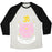 Virgin Teez  Baseball Tee Unisex Tri-Blend Baseball Tee / small / Oatmeal / Black OM-MEOW UNISEX TRI-BLEND BASEBALL TEE