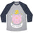 Virgin Teez  Baseball Tee Unisex Tri-Blend Baseball Tee / small / Athletic Gray / Navy OM-MEOW UNISEX TRI-BLEND BASEBALL TEE