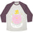 Virgin Teez  Baseball Tee Unisex Tri-Blend Baseball Tee / small / Oatmeal / Maroon OM-MEOW UNISEX TRI-BLEND BASEBALL TEE