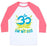 Virgin Teez  Baseball Tee Unisex Classic Baseball Tee / x-small / White/Neon Pink OM MY GOD UNISEX CLASSIC BASEBALL TEE
