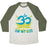 Virgin Teez  Baseball Tee Unisex Tri-Blend Baseball Tee / small / Oatmeal / Moss OM MY GOD UNISEX TRI-BLEND BASEBALL TEE