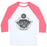 Virgin Teez  Baseball Tee Unisex Classic Baseball Tee / x-small / White/Neon Pink OM SHANTI SHANTI SHANTI UNISEX CLASSIC BASEBALL TEE