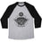 Virgin Teez  Baseball Tee Unisex Tri-Blend Baseball Tee / small / Athletic Gray / Black OM SHANTI SHANTI SHANTI UNISEX TRI-BLEND BASEBALL TEE