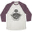 Virgin Teez  Baseball Tee Unisex Tri-Blend Baseball Tee / small / Oatmeal / Maroon OM SHANTI SHANTI SHANTI UNISEX TRI-BLEND BASEBALL TEE
