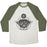 Virgin Teez  Baseball Tee Unisex Tri-Blend Baseball Tee / small / Oatmeal / Moss OM SHANTI SHANTI SHANTI UNISEX TRI-BLEND BASEBALL TEE