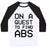 Virgin Teez  Baseball Tee Unisex Classic Baseball Tee / x-small / White/Black ON A QUEST TO FIND ABS UNISEX CLASSIC BASEBALL TEE