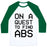 Virgin Teez  Baseball Tee Unisex Classic Baseball Tee / x-small / White/Dark Green ON A QUEST TO FIND ABS UNISEX CLASSIC BASEBALL TEE