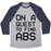 Virgin Teez  Baseball Tee Unisex Tri-Blend Baseball Tee / small / Athletic Gray / Navy ON A QUEST TO FIND ABS UNISEX TRI-BLEND BASEBALL TEE