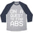 Virgin Teez  Baseball Tee Unisex Tri-Blend Baseball Tee / small / Athletic Gray / Navy ON A QUEST TO FIND ABS WHITE PRINT UNISEX TRI-BLEND BASEBALL TEE