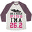 Virgin Teez  Baseball Tee Unisex Tri-Blend Baseball Tee / small / Oatmeal / Maroon ON A SCALE OF 1 TO 10 I'M A 26.2 UNISEX TRI-BLEND BASEBALL TEE