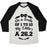 Virgin Teez  Baseball Tee Unisex Tri-Blend Baseball Tee / small / Oatmeal / Black ON A SCALE OF 1 TO 10 MY LITTLE'S A 26.2 UNISEX TRI-BLEND BASEBALL TEE
