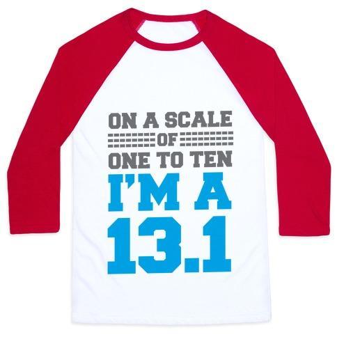 Virgin Teez  Baseball Tee Unisex Classic Baseball Tee / x-small / White/Red ON A SCALE OF ONE TO TEN I'M A 13.1 (BLUE) UNISEX CLASSIC BASEBALL TEE