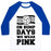 Virgin Teez  Baseball Tee Unisex Classic Baseball Tee / x-small / White/Blue ON BUMP DAYS WE WEAR PINK UNISEX CLASSIC BASEBALL TEE