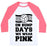 Virgin Teez  Baseball Tee Unisex Classic Baseball Tee / x-small / White/Neon Pink ON BUMP DAYS WE WEAR PINK UNISEX CLASSIC BASEBALL TEE