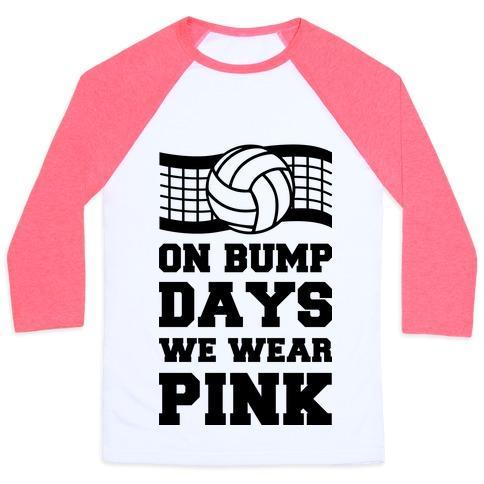 Virgin Teez  Baseball Tee Unisex Classic Baseball Tee / x-small / White/Neon Pink ON BUMP DAYS WE WEAR PINK UNISEX CLASSIC BASEBALL TEE