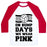Virgin Teez  Baseball Tee Unisex Classic Baseball Tee / x-small / White/Red ON BUMP DAYS WE WEAR PINK UNISEX CLASSIC BASEBALL TEE