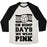 Virgin Teez  Baseball Tee Unisex Tri-Blend Baseball Tee / small / Oatmeal / Black ON BUMP DAYS WE WEAR PINK UNISEX TRI-BLEND BASEBALL TEE