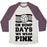 Virgin Teez  Baseball Tee Unisex Tri-Blend Baseball Tee / small / Oatmeal / Maroon ON BUMP DAYS WE WEAR PINK UNISEX TRI-BLEND BASEBALL TEE