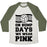 Virgin Teez  Baseball Tee Unisex Tri-Blend Baseball Tee / small / Oatmeal / Moss ON BUMP DAYS WE WEAR PINK UNISEX TRI-BLEND BASEBALL TEE