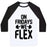 Virgin Teez  Baseball Tee Unisex Classic Baseball Tee / x-small / White/Black ON FRIDAYS WE FLEX UNISEX CLASSIC BASEBALL TEE