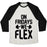 Virgin Teez  Baseball Tee Unisex Tri-Blend Baseball Tee / small / Oatmeal / Black ON FRIDAYS WE FLEX UNISEX TRI-BLEND BASEBALL TEE