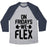Virgin Teez  Baseball Tee Unisex Tri-Blend Baseball Tee / small / Athletic Gray / Navy ON FRIDAYS WE FLEX UNISEX TRI-BLEND BASEBALL TEE