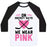 Virgin Teez  Baseball Tee Unisex Classic Baseball Tee / x-small / White/Black ON HOCKEY DAYS WE WEAR PINK UNISEX CLASSIC BASEBALL TEE