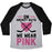 Virgin Teez  Baseball Tee Unisex Tri-Blend Baseball Tee / small / Athletic Gray / Black ON HOCKEY DAYS WE WEAR PINK UNISEX TRI-BLEND BASEBALL TEE