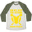 Virgin Teez  Baseball Tee Unisex Tri-Blend Baseball Tee / small / Oatmeal / Moss ON MY WAY TO STEAL HOME PLATE UNISEX TRI-BLEND BASEBALL TEE