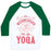 Virgin Teez  Baseball Tee Unisex Classic Baseball Tee / x-small / White/Dark Green ON WEDNESDAY WE DO YOGA UNISEX CLASSIC BASEBALL TEE
