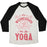 Virgin Teez  Baseball Tee Unisex Tri-Blend Baseball Tee / small / Oatmeal / Black ON WEDNESDAY WE DO YOGA UNISEX TRI-BLEND BASEBALL TEE