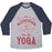 Virgin Teez  Baseball Tee Unisex Tri-Blend Baseball Tee / small / Athletic Gray / Navy ON WEDNESDAY WE DO YOGA UNISEX TRI-BLEND BASEBALL TEE