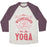 Virgin Teez  Baseball Tee Unisex Tri-Blend Baseball Tee / small / Oatmeal / Maroon ON WEDNESDAY WE DO YOGA UNISEX TRI-BLEND BASEBALL TEE