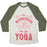 Virgin Teez  Baseball Tee Unisex Tri-Blend Baseball Tee / small / Oatmeal / Moss ON WEDNESDAY WE DO YOGA UNISEX TRI-BLEND BASEBALL TEE