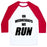 Virgin Teez  Baseball Tee Unisex Classic Baseball Tee / x-small / White/Red ON WEDNESDAYS WE RUN UNISEX CLASSIC BASEBALL TEE