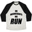 Virgin Teez  Baseball Tee Unisex Tri-Blend Baseball Tee / small / Oatmeal / Black ON WEDNESDAYS WE RUN UNISEX TRI-BLEND BASEBALL TEE