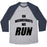 Virgin Teez  Baseball Tee Unisex Tri-Blend Baseball Tee / small / Athletic Gray / Navy ON WEDNESDAYS WE RUN UNISEX TRI-BLEND BASEBALL TEE