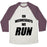 Virgin Teez  Baseball Tee Unisex Tri-Blend Baseball Tee / small / Oatmeal / Maroon ON WEDNESDAYS WE RUN UNISEX TRI-BLEND BASEBALL TEE