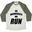 Virgin Teez  Baseball Tee Unisex Tri-Blend Baseball Tee / small / Oatmeal / Moss ON WEDNESDAYS WE RUN UNISEX TRI-BLEND BASEBALL TEE