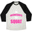 Virgin Teez  Baseball Tee Unisex Tri-Blend Baseball Tee / small / Oatmeal / Black ON WEDNESDAYS WE SQUAT UNISEX TRI-BLEND BASEBALL TEE