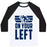 Virgin Teez  Baseball Tee Unisex Classic Baseball Tee / x-small / White/Black ON YOUR LEFT (RUNNING QUOTE) UNISEX CLASSIC BASEBALL TEE