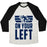 Virgin Teez  Baseball Tee Unisex Tri-Blend Baseball Tee / small / Oatmeal / Black ON YOUR LEFT (RUNNING QUOTE) UNISEX TRI-BLEND BASEBALL TEE