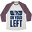 Virgin Teez  Baseball Tee Unisex Tri-Blend Baseball Tee / small / Oatmeal / Maroon ON YOUR LEFT (RUNNING QUOTE) UNISEX TRI-BLEND BASEBALL TEE