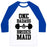 Virgin Teez  Baseball Tee Unisex Classic Baseball Tee / x-small / White/Blue ONE BADASS BRIDESMAID UNISEX CLASSIC BASEBALL TEE