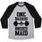 Virgin Teez  Baseball Tee Unisex Tri-Blend Baseball Tee / small / Athletic Gray / Black ONE BADASS BRIDESMAID UNISEX TRI-BLEND BASEBALL TEE