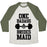 Virgin Teez  Baseball Tee Unisex Tri-Blend Baseball Tee / small / Oatmeal / Moss ONE BADASS BRIDESMAID UNISEX TRI-BLEND BASEBALL TEE