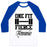 Virgin Teez  Baseball Tee Unisex Classic Baseball Tee / x-small / White/Blue ONE FIT FIERCE FEMME UNISEX CLASSIC BASEBALL TEE