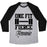 Virgin Teez  Baseball Tee Unisex Tri-Blend Baseball Tee / small / Athletic Gray / Black ONE FIT FIERCE FEMME UNISEX TRI-BLEND BASEBALL TEE